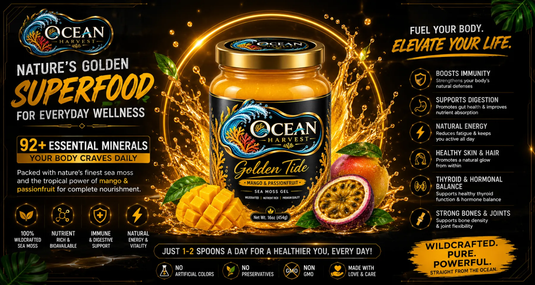Golden Tide — nature's golden superfood, 92 essential minerals