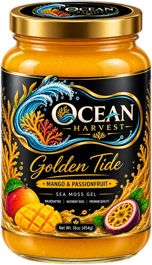 Golden Tide sea moss gel, 16 oz jar